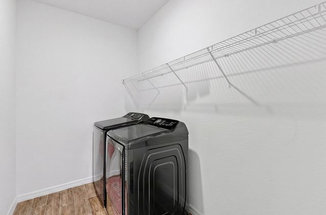 Laundry room in residence